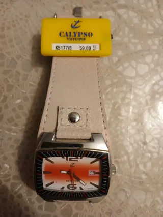 Reloj Beige y Naranja