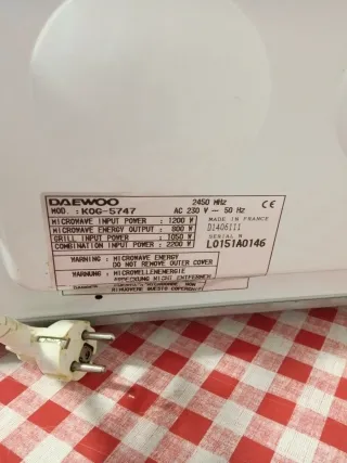 Venta en persona.Microonda DAEWOO Sin envios