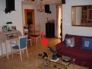 Mesa de centro cristal y metal dorado