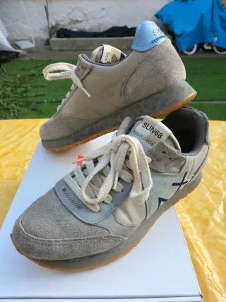 Sneakers Sun 68 beige/grigie, numero 43