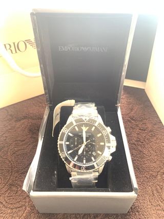 Reloj Emporio Armani Hombre Negro/Plata