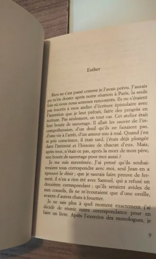 Novela francesa Les lettres d'Esther de Cécile Piv
