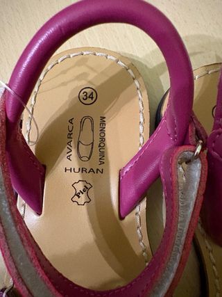 Sandalias Avarca Menorquina Niña Rosa TALLA 34