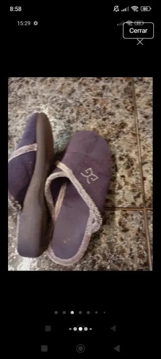 Zapatillas Garzón Moradas Talla 38