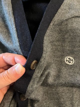 Cardigan Gucci Blu/Grigio Taglia S