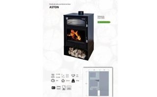 Estufa de leña nueva 10Kw Aston BAR1011