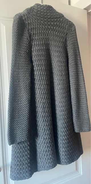 Cappotto Lana Merino Grigio Taglia Unica