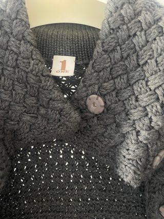 Cappotto Lana Merino Grigio Taglia Unica