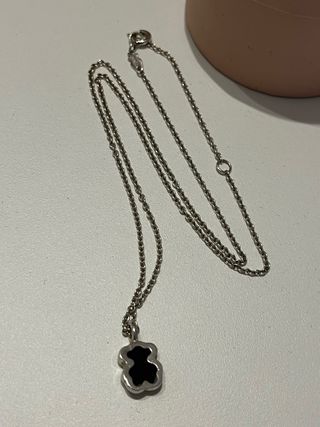 Collar Oso Tous Negro Plata