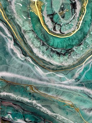 Pack “Reflejos de Esmeralda” – Cuadro + reloj