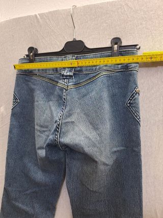 Jeans Donna Bootcut Vita Bassa Tasche Esterne S