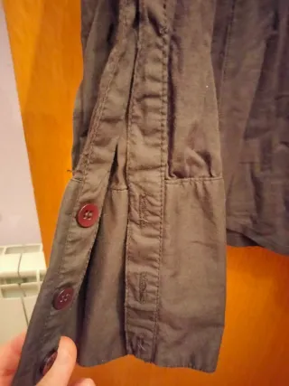 Blusa larga Xoye marrón para mujer. Talla L.