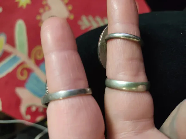 Lote de 3 Anéis de Prata e Pedras