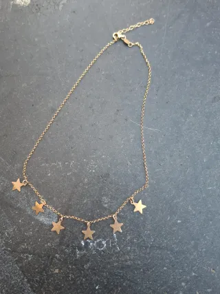 Collana con stelline in argento 925 placcato oro