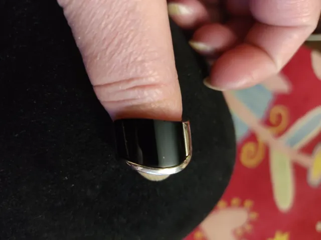 Lote de 2 Anéis de Prata e Ônix