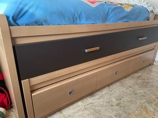 Cama nido con cajones 200x90 sin colchones