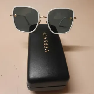 Occhiali da sole Versace bianchi e oro