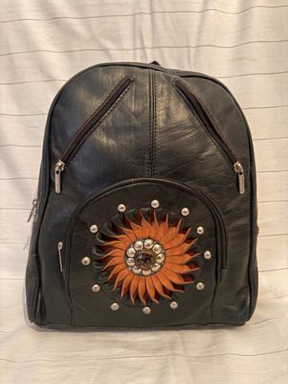 Mochila de cuero unisex