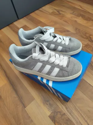 Zapatillas Adidas Campus Grises Blancas