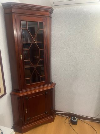 Vitrina Rinconera Caoba