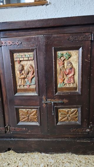 Mueble aparador antiguo de comedor madera maciza