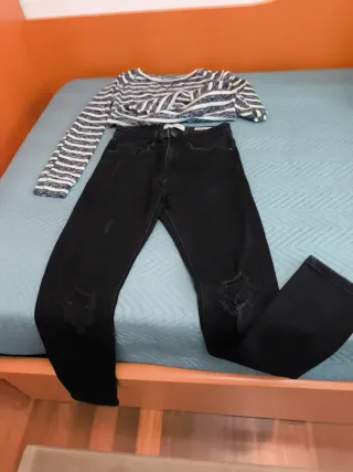 Conjunto Rayas Blanco y Negro