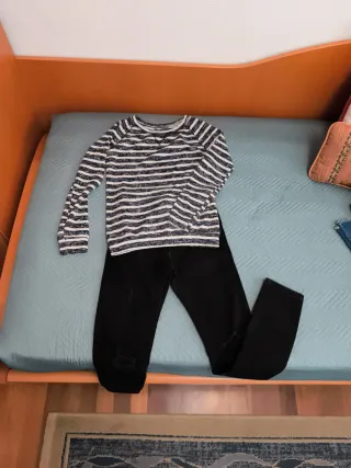 Conjunto Rayas Blanco y Negro