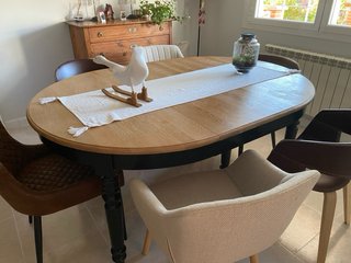 Mesa comedor extensible madera  roble Maison