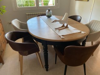 Mesa comedor extensible madera  roble Maison