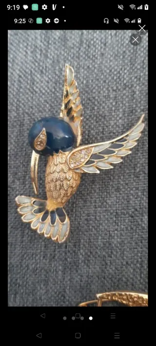 Lote de 5 broches bisutería antigua