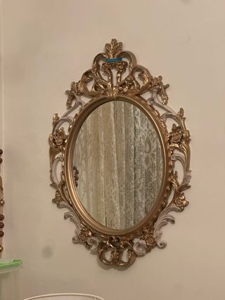 Espejo Ovalado Barroco Vintage Dorado