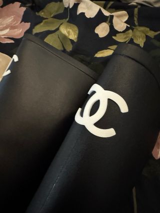 Stivali Gomma Chanel Neri Nuovi