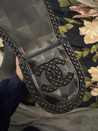 Stivali Gomma Chanel Neri Nuovi