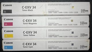 Set 4 Toners Canon C-EXV 34 Originales