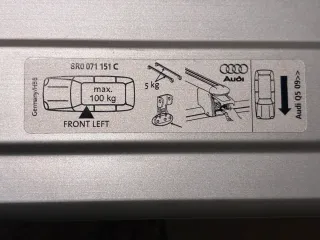 Barras transversales y portaesquíes Audi Q5