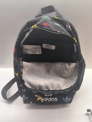 Mochila Adidas Negra Estampada Multicolor