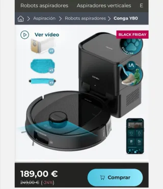 Conga Y80 Robot Aspirador