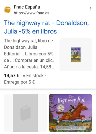 Libro en ingles "Highway Rat"
