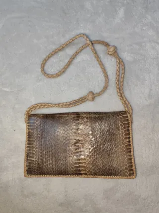 Bolso artesanal piel serpiente