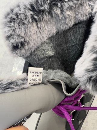 Stivaletti da neve Hobibear Tg 37 grigio/viola