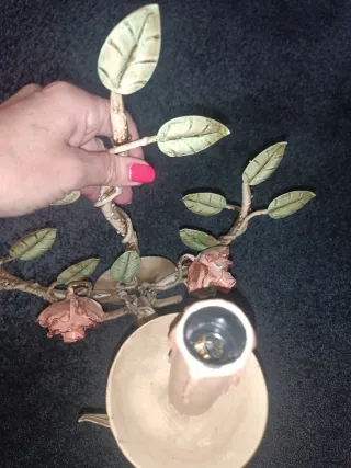 Apliques pared hierro forjado rosas años 50