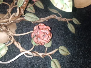 Apliques pared hierro forjado rosas años 50