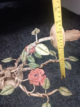 Apliques pared hierro forjado rosas años 50