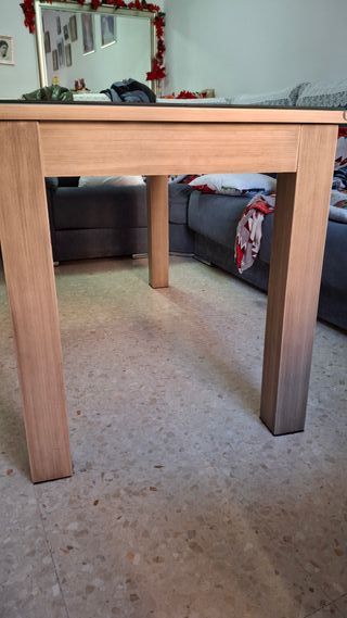 Mesa comedor cristal 140x70x75