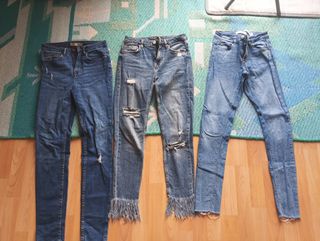 Vaqueros mujer T34 desgastados