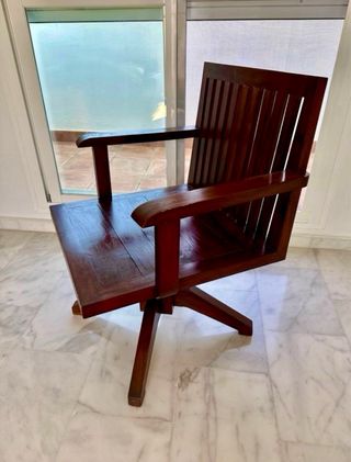 Sillón giratorio madera teca