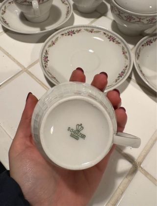 Servizio da tè porcellana decorazione floreale