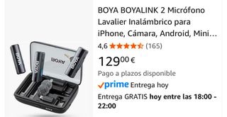 Micrófonos inalámbricos Boyalink 2 para móvil y cá