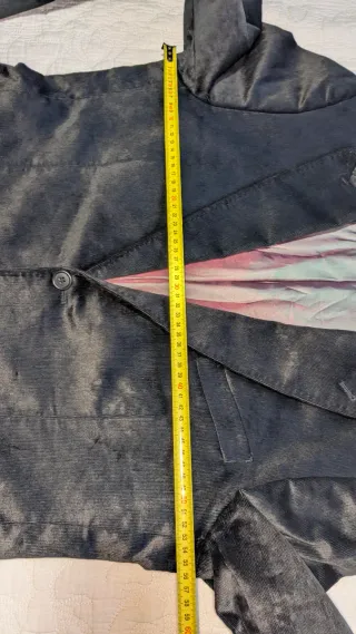 Blazer terciopelo micro pana negro fiesta