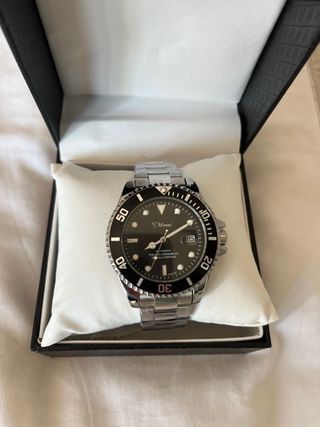 Reloj Dulunwe Automático Hombre Negro/Plata